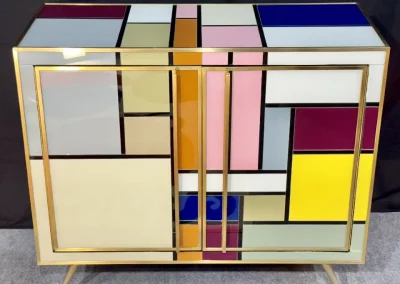 Petit buffet en verre de Murano multicolore (1970/80)